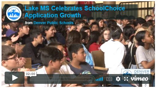 Screenshot of video, "Lake Celebrates SchoolChoice Application Growth"