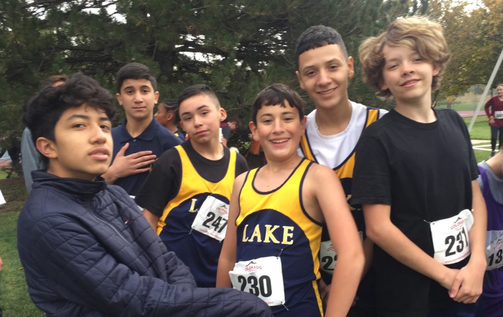 Cross Country team group at meet